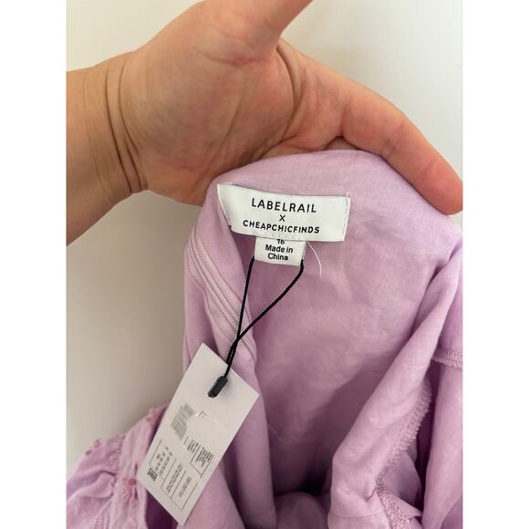 Labelrail x Cheapchicfinds Purple Floral Dress Bow Back Plus Size 16 Cottagecre - Picture 5 of 5